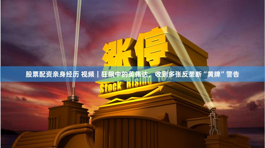 股票配资亲身经历 视频｜狂飙中的英伟达，收到多张反垄断“黄牌”警告
